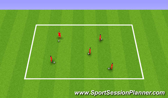 Football/Soccer Session Plan Drill (Colour): Ball mastery