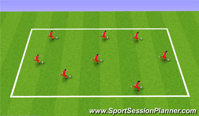 Football/Soccer Session Plan Drill (Colour): King Of The Ring