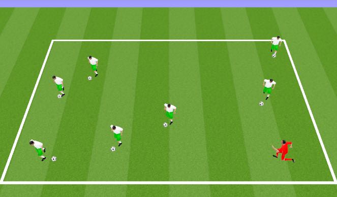 Football/Soccer Session Plan Drill (Colour): Freeze Tag w/ Ball