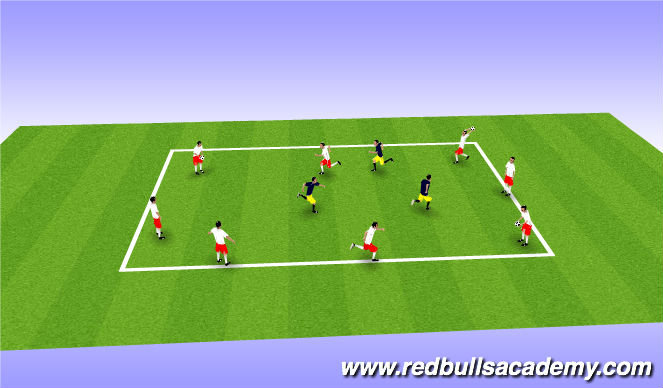 Football/Soccer Session Plan Drill (Colour): Warm-up game.