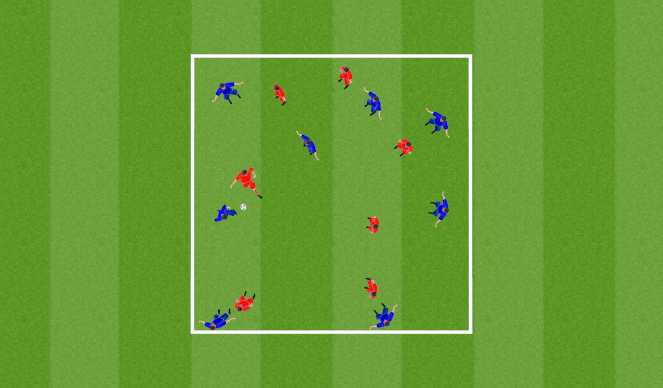 Football/Soccer Session Plan Drill (Colour): Possesion Square