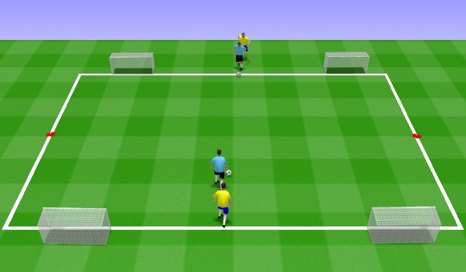 Football/Soccer Session Plan Drill (Colour): 1v1 in behind