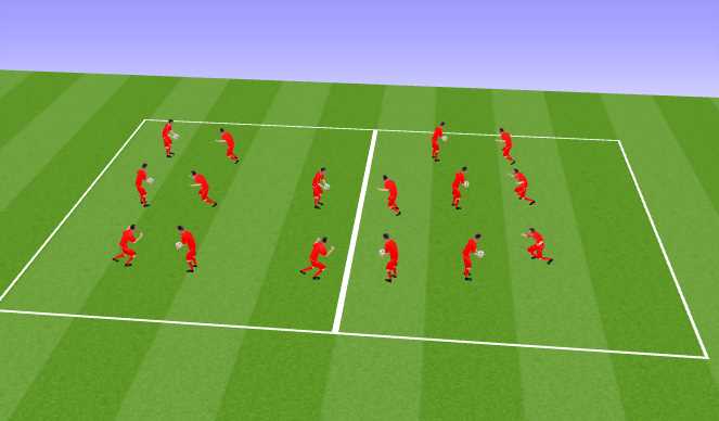 Football/Soccer Session Plan Drill (Colour): 熱身活動