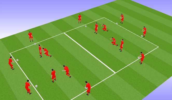 Football/Soccer Session Plan Drill (Colour): 技術練習