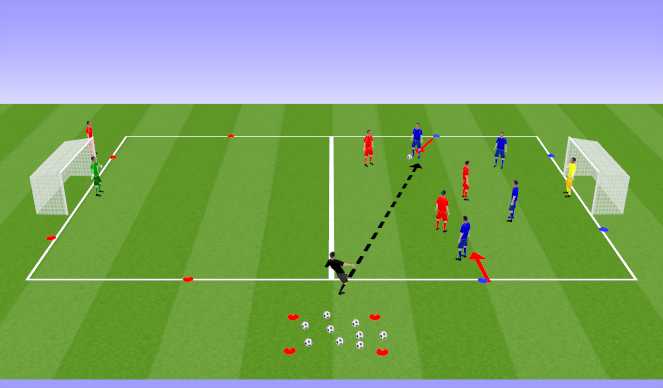 Football/Soccer Session Plan Drill (Colour): 3v4