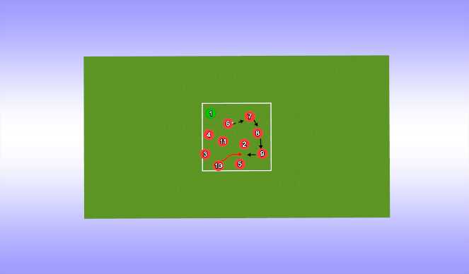 Football/Soccer Session Plan Drill (Colour): Passing-Concentration