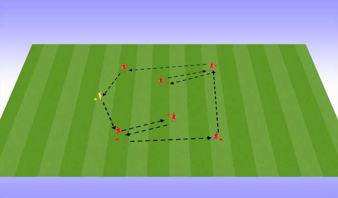 Football/Soccer Session Plan Drill (Colour): Passing Pattern 2