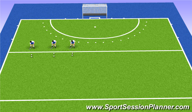 Hockey Session Plan Drill (Colour): W-UP