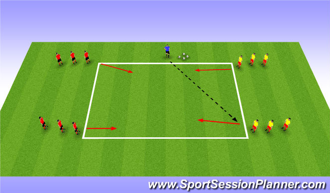 Football/Soccer Session Plan Drill (Colour): Variable