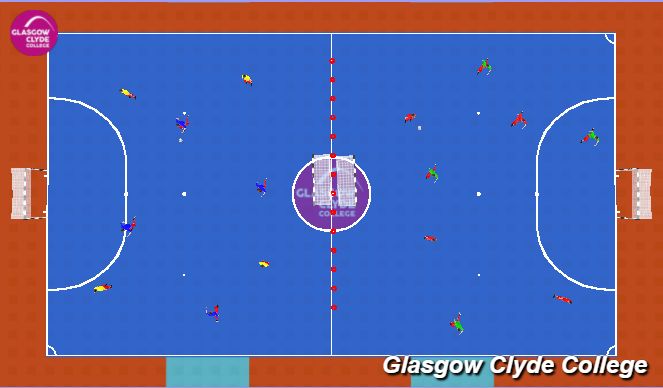 Futsal Session Plan Drill (Colour): Conditioned Game