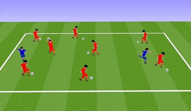 Football/Soccer Session Plan Drill (Colour): Stuck in the Mud