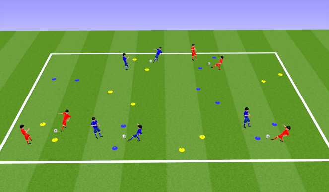 Football/Soccer Session Plan Drill (Colour): Passing Gates