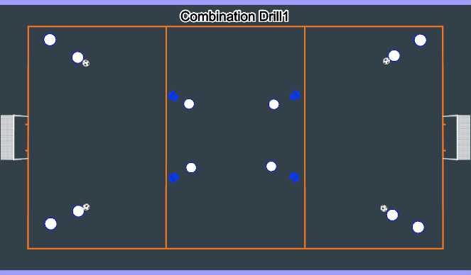 Football/Soccer Session Plan Drill (Colour): Combination 5.1