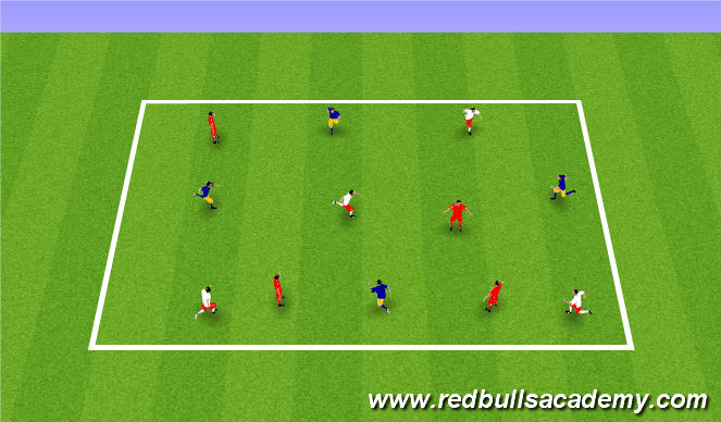 Football/Soccer Session Plan Drill (Colour): Warm-Up