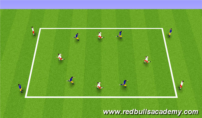 Football/Soccer Session Plan Drill (Colour): Conditioned Game