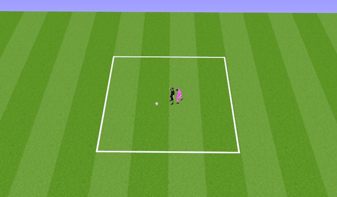 Football/Soccer Session Plan Drill (Colour): Seisva palli katmine