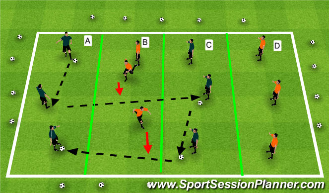 Football/Soccer Session Plan Drill (Colour): Warm Up(fussbal)