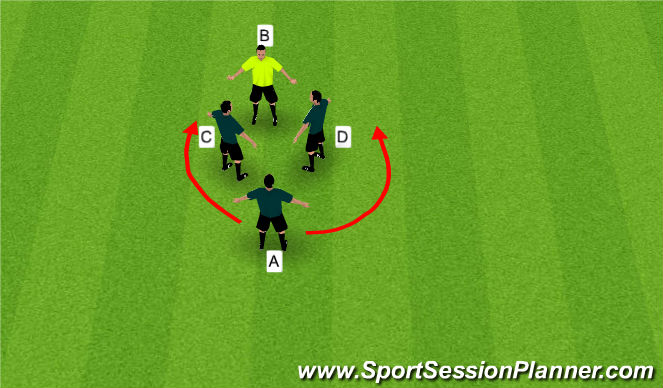 Football/Soccer Session Plan Drill (Colour): triangle tag