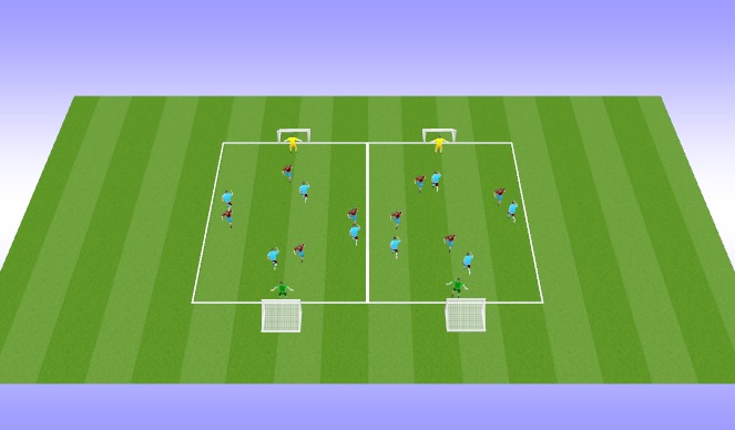 Football/Soccer Session Plan Drill (Colour): Small Sided Game (20 mins)