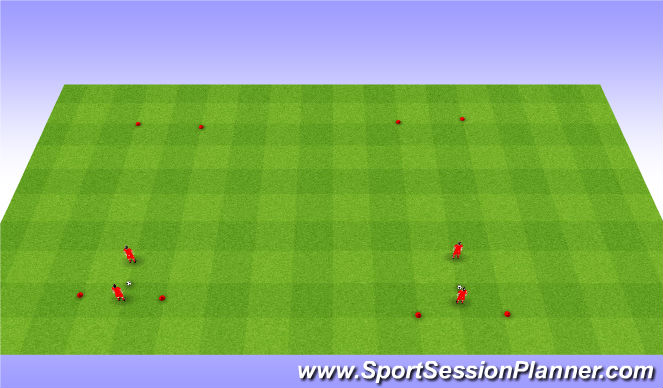 Football/Soccer Session Plan Drill (Colour): Defending Warm Up