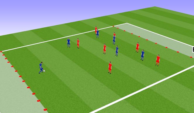 Football/Soccer Session Plan Drill (Colour): Conditioned game