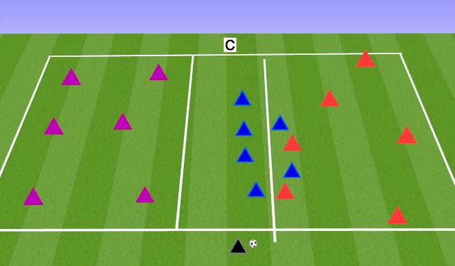 Football/Soccer Session Plan Drill (Colour): Defensive tenacity