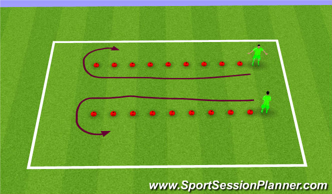Football/Soccer Session Plan Drill (Colour): Side-Shuffling Practice