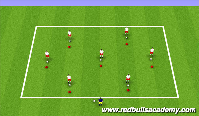 Football/Soccer Session Plan Drill (Colour): Ball Mastery