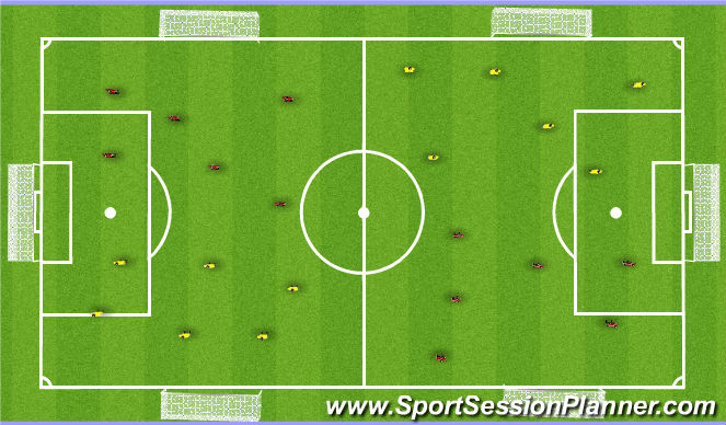 Football/Soccer Session Plan Drill (Colour): Aerobic Drill