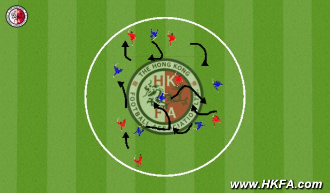 Football/Soccer Session Plan Drill (Colour): 熱身