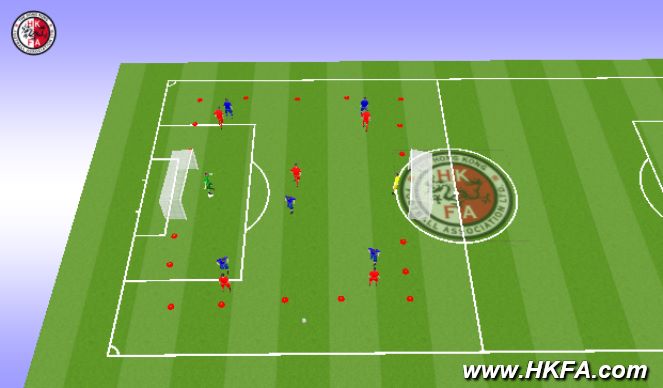 Football/Soccer Session Plan Drill (Colour): 小型比賽