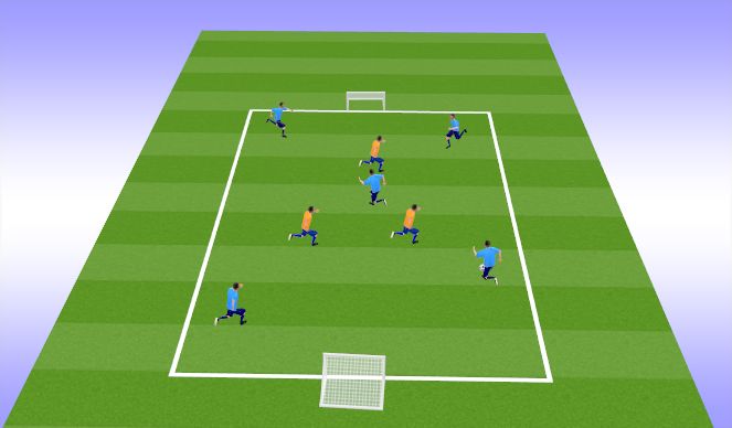 Football/Soccer Session Plan Drill (Colour): 5v3 with counter