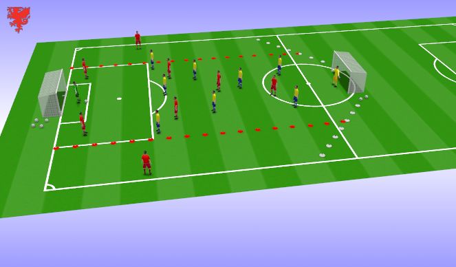 Football/Soccer Session Plan Drill (Colour): SSG