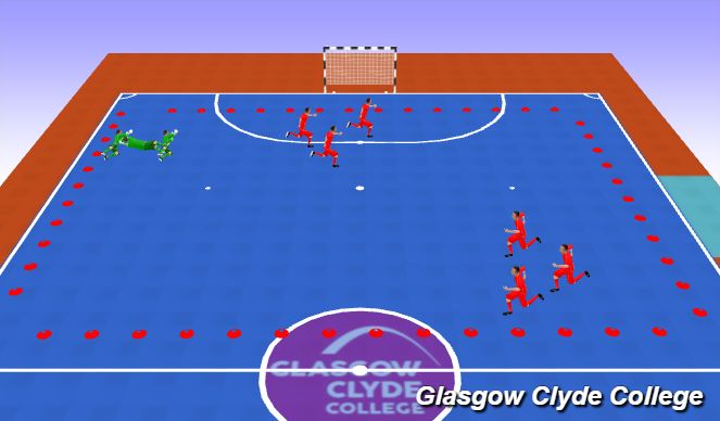 Futsal Session Plan Drill (Colour): Cool Down