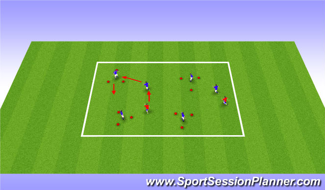 Football/Soccer Session Plan Drill (Colour): Calentamiento