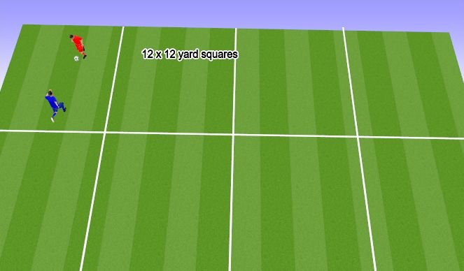 Football/Soccer Session Plan Drill (Colour): 1 v 1