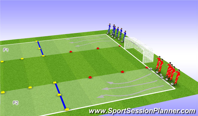 Football/Soccer Session Plan Drill (Colour): Warming-up