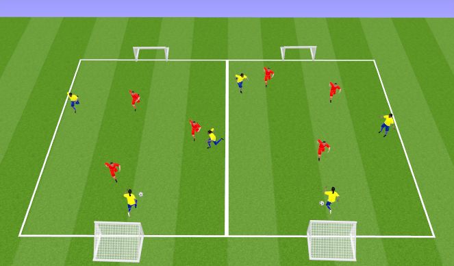 Football/Soccer Session Plan Drill (Colour): 3v3 Games