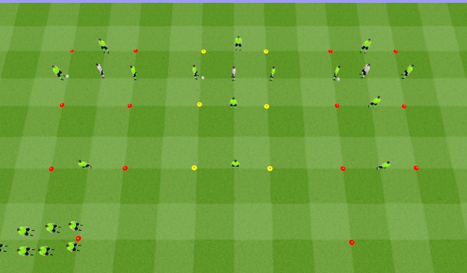 Football/Soccer Session Plan Drill (Colour): Training - Warm up (U13-U19)