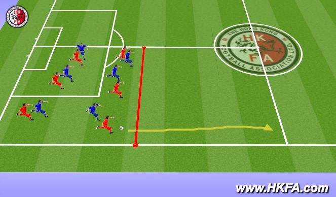 Football/Soccer Session Plan Drill (Colour): 小型比賽