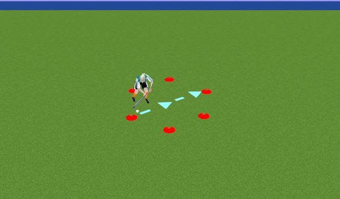Hockey Session Plan Drill (Colour): Double-Pulls, Across