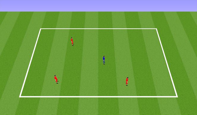 Football/Soccer Session Plan Drill (Colour): Warm Up Rondo 3v1