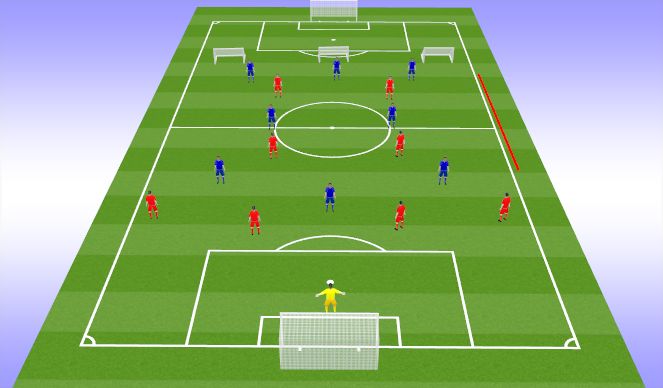 Football/Soccer Session Plan Drill (Colour): Playing Out (15 mins)