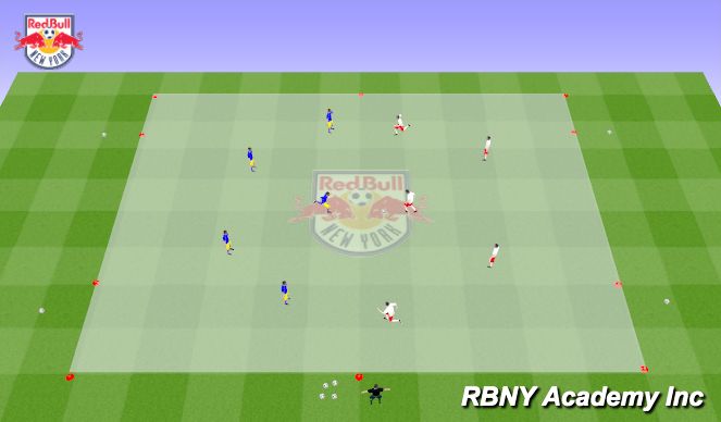 Football/Soccer Session Plan Drill (Colour): Main - 4 Goal Game