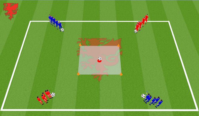 Football/Soccer Session Plan Drill (Colour): Warm Up