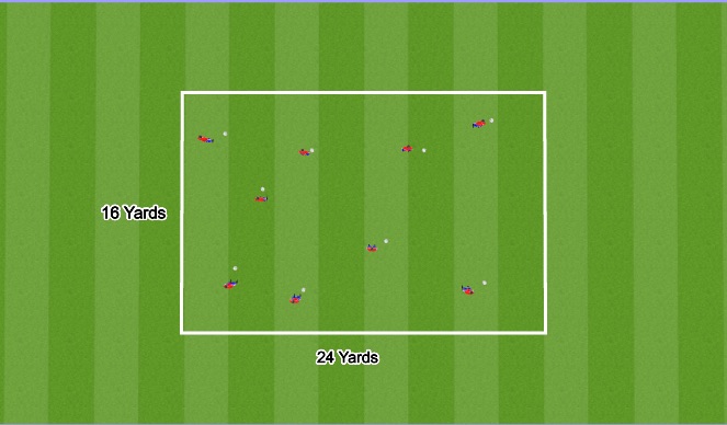 Football/Soccer Session Plan Drill (Colour): Juggling Warm-up