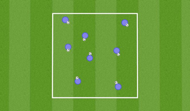 Football/Soccer Session Plan Drill (Colour): Free Dribble