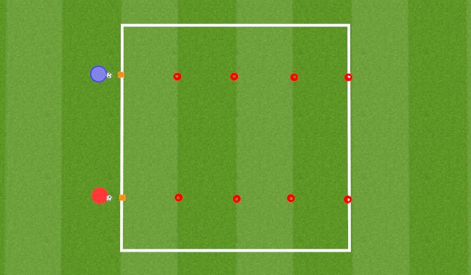 Football/Soccer Session Plan Drill (Colour): Dribble Relay