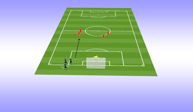 Football/Soccer Session Plan Drill (Colour): 2vs1