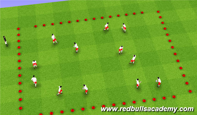 Football/Soccer Session Plan Drill (Colour): Juggling Warm-Up